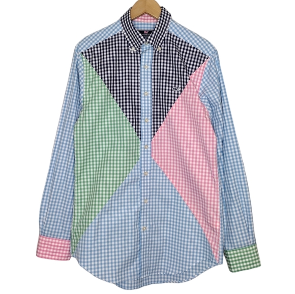 Vineyard Vines Harbor Lights Party Slim Fit Whale Casual Button Down Shirt SizeS - Picture 1 of 12